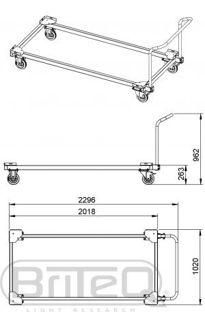 TROLLEY TO TRANSPORT UP TO 20PCS 2X1M STAGE