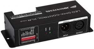 DMX LED-STRIP CONTROLLER 240W/24V - XLR+RJ45 I/O