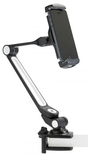 SMARTPHONE AND TABLET ALUMINIUM STAND WITH CLAMP