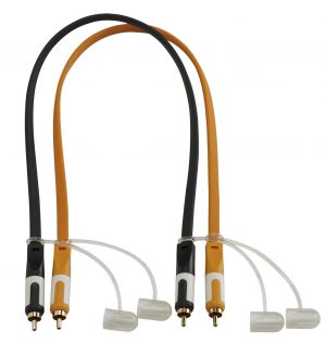 FLAT CABLE RCA MALE / RCA MALE - 1M