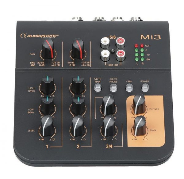 3 CHANNELS MIXER 2 MIC AND 1 STEREO