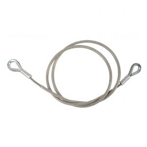 SAFETY CABLE Ø6MM L150CM 2 RINGS CMU 400KG-SI