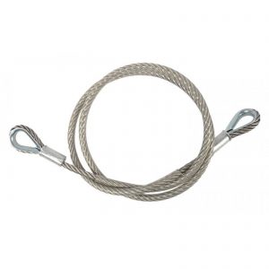 SAFETY CABLE Ø8MM L150CM 2 RINGS CMU 700KG-SI