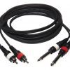 2X 4MM 2XMALE JACK / 2XMALE RCA LINE CABLE – 1.5M