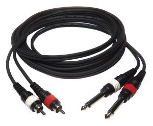 2X 4MM 2XMALE JACK / 2XMALE RCA LINE CABLE - 1.5M