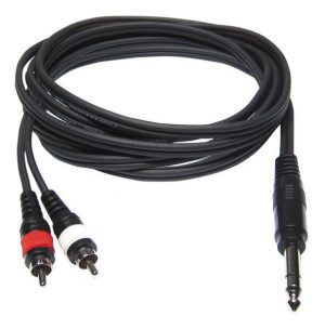 2X4MM 1XMALE STEREO JACK/2XMALE RCA LINE CABLE-3M