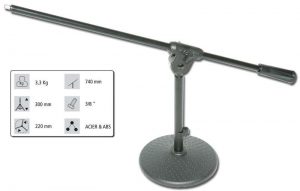 TABLE TOP MIC STAND WITH A HEAVY TABLE TABLE BASE