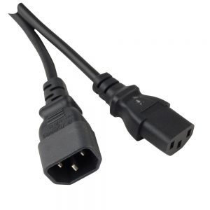 MALE/FEMALE IEC POWER CORD - 1M