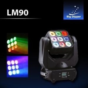 MOVING HEAD LED 90W LM-90 - 9X15W RGBW
