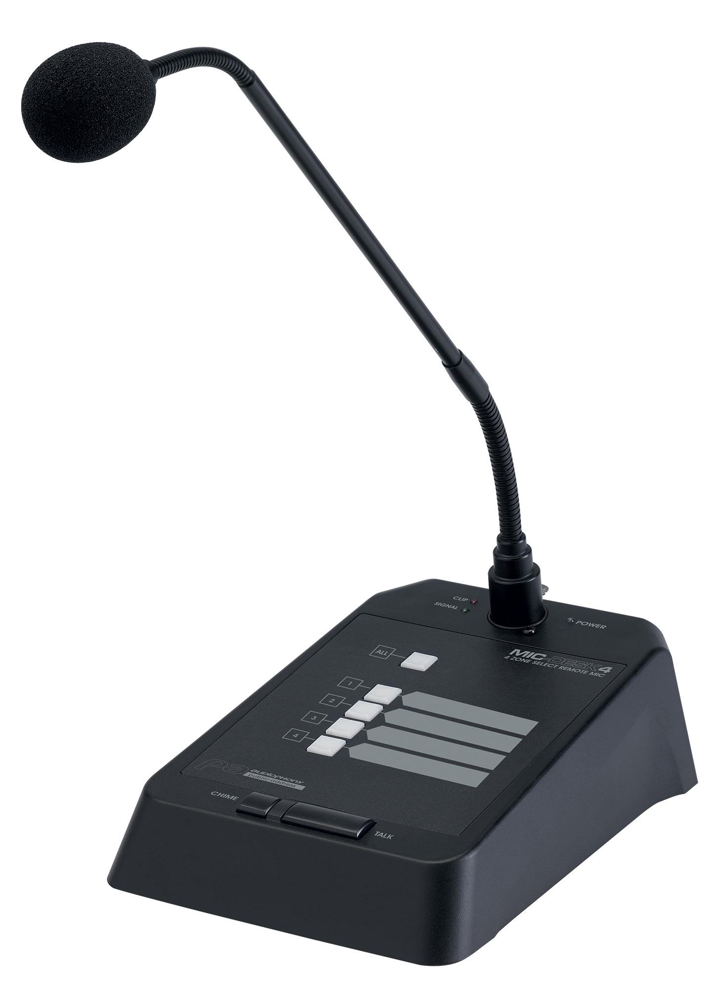 DESK MICROPHONE- 4 ZONES -  FOR ZONEAMP4120 OR PRE