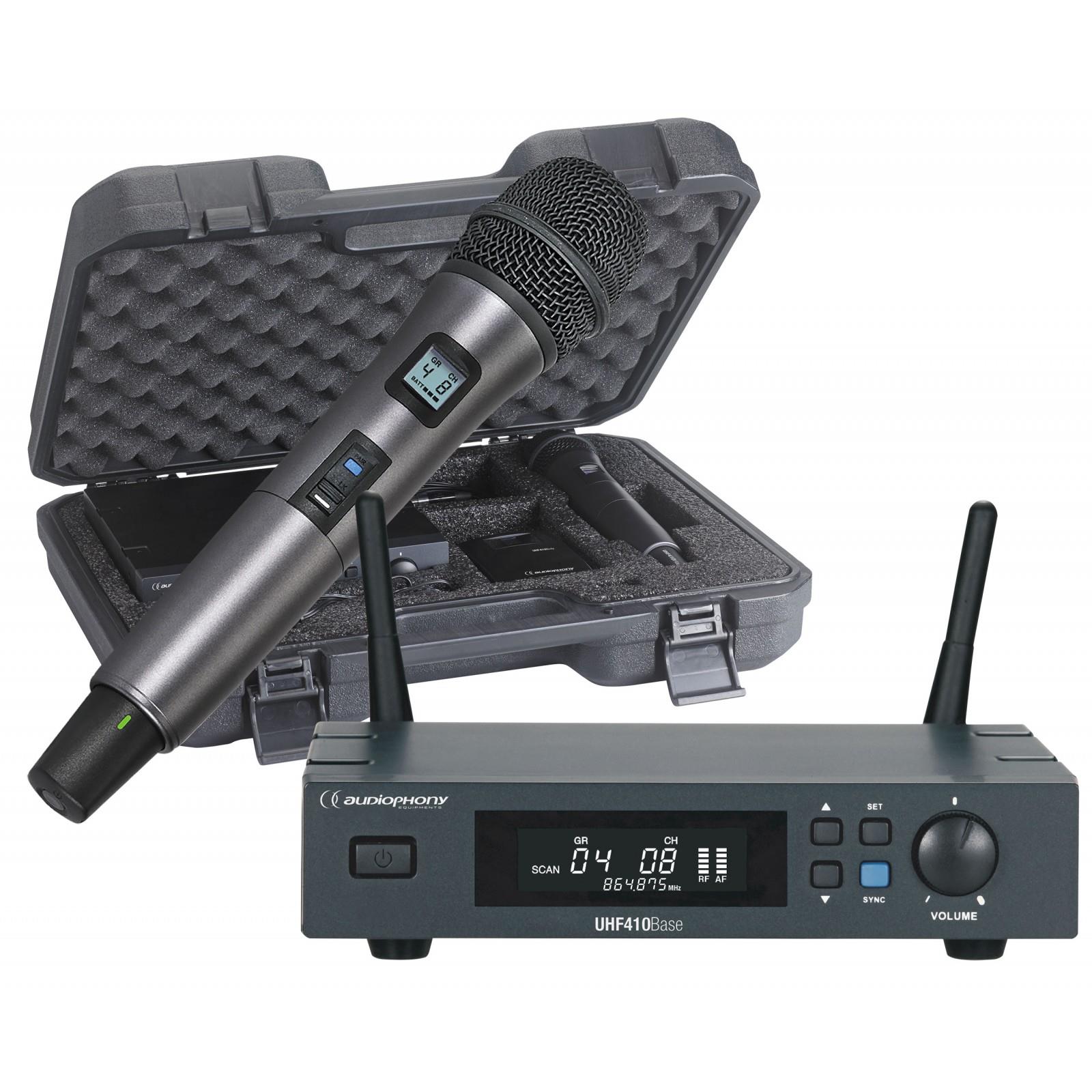 PACK MICROFONE AUDIOPHONY UHF-410 HAND F5