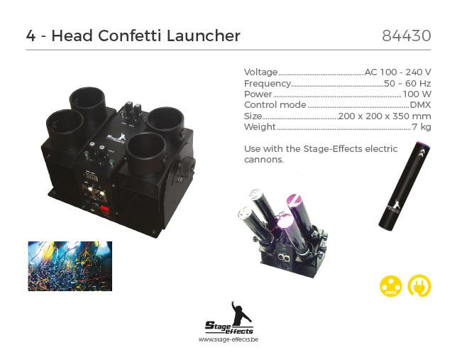 MAQUINA STAGE EFFECTS 4-HEAD CONFETTI 84430