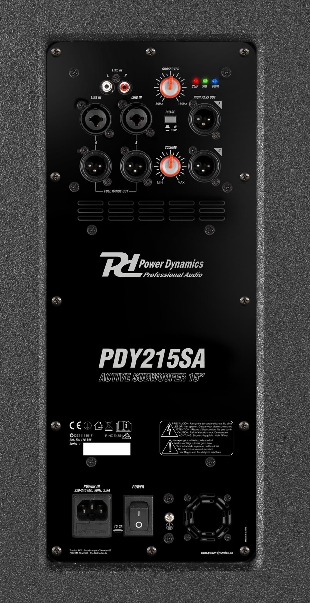 SUB WOOFER POWER DYNAMICS PDY215SA